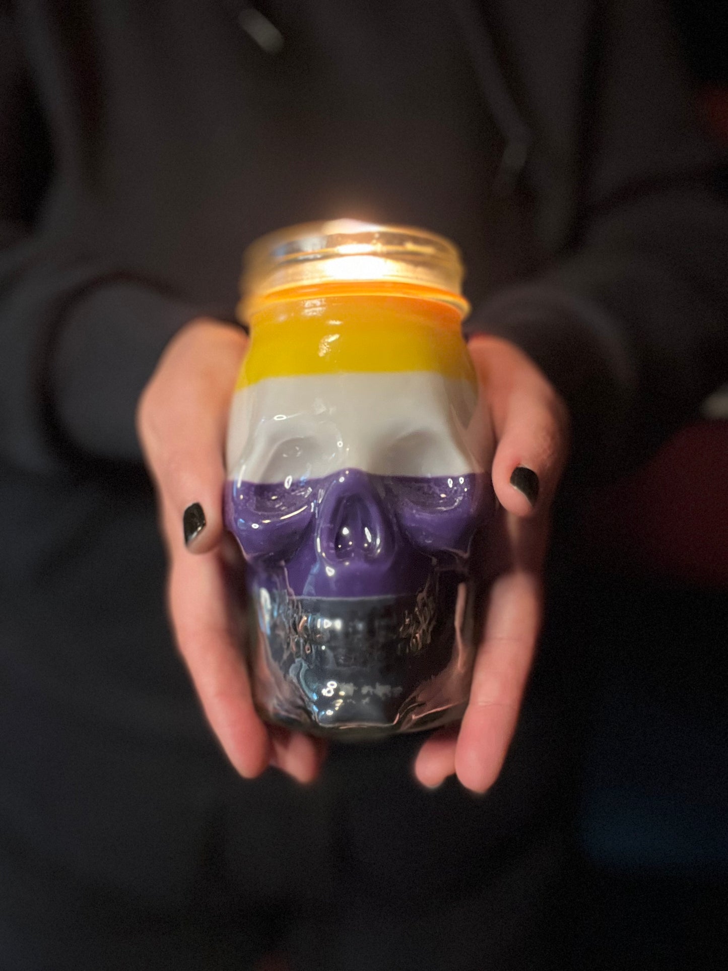 Non- Binary Skull Candle